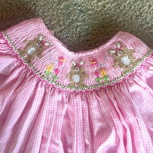Smocked Easter dress with bloomers 3mo